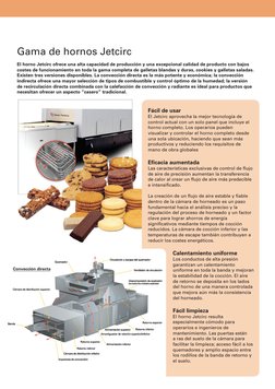 Gama de hornos Jetcirc
El horno Jetcirc ofrece una alta capacidad de producción y una excepcional calidad de producto con baj