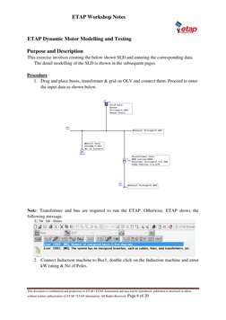 ETAP Motor Starting Analysis Overview | PDF | Electric Motor | Voltage