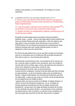 metido en ese pecado, y no ser bendecido. Te lo dihgo con mucha 
experiania.
III.
La fidelidad de Dios a sus promesas (Deuter