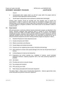 Project Jorf Lasfar Units 5&6                                              MITSUI & Co. and DAEWOO E&C 
ENVIROMENT  MANAGMENT