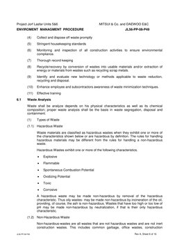 Project Jorf Lasfar Units 5&6                                              MITSUI & Co. and DAEWOO E&C 
ENVIROMENT  MANAGMENT