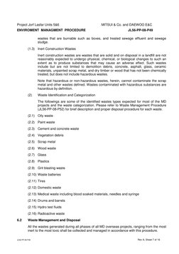 Project Jorf Lasfar Units 5&6                                              MITSUI & Co. and DAEWOO E&C 
ENVIROMENT  MANAGMENT