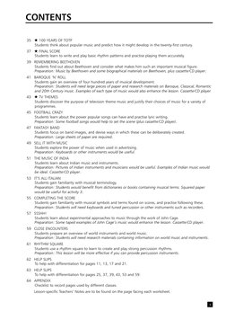 CONTENTS
35 # 100 YEARS OF TOTP 
Students think about popular music and predict how it might develop in the twenty-first cent