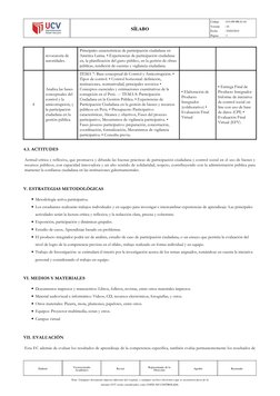 revocatoria de
autoridades.
Principales características de participación ciudadana en
América Latina. • Experiencias de parti