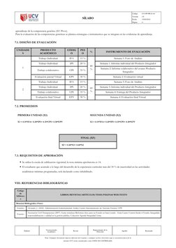aprendizaje de la competencia genérica (EC Pivot).
Para la evaluación de las competencias genéricas se plantea estrategias e