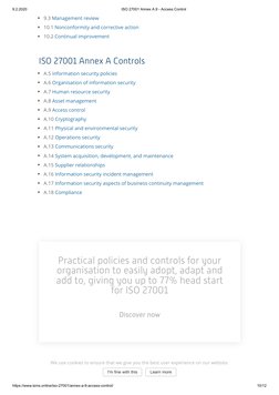 9.2.2020
ISO 27001 Annex A.9 - Access Control
https://www.isms.online/iso-27001/annex-a-9-access-control/
10/12
Datenschutzer