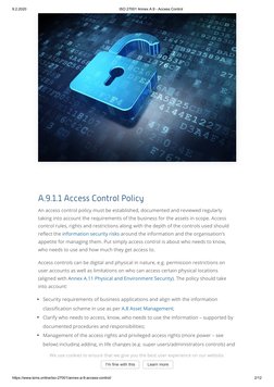 9.2.2020
ISO 27001 Annex A.9 - Access Control
https://www.isms.online/iso-27001/annex-a-9-access-control/
2/12
Datenschutzerk