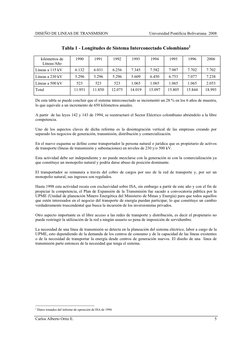 DISEÑO DE LINEAS DE TRANSMISION 
Universidad Pontificia Bolivariana  2008
Carlos Alberto Ortiz E. 
5
Tabla 1 - Longitudes de
