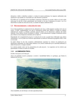DISEÑO DE LÍNEAS DE TRANSMISIÓN 
Universidad Pontificia Bolivariana 2008
Carlos Alberto Ortiz E. 
2
alternativas viables e id