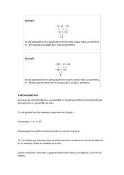 1.4 ECUACIONES EN Z 
Una ecuación está definida como una igualdad, en la cual hay un término desconocido que 
generalment
