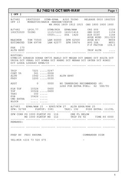 BJ 7482/18 OCT/MIR-WAW
 Page 1
1
[ OFP ]
--------------------------------------------------------------------
BJ7482    18OCT