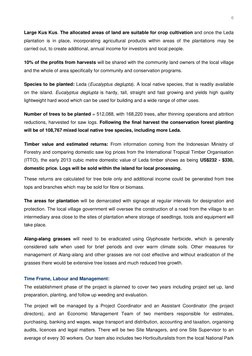 6 
Large Kus Kus. The allocated areas of land are suitable for crop cultivation and once the Leda 
plantation is in place