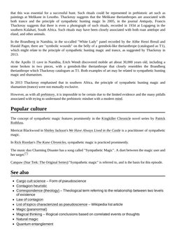 that this was essential for a successful hunt. Such rituals could be represented in prehistoric art such as
paintings at Meli