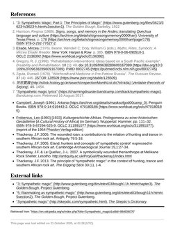 1. "3: Sympathetic Magic; Part 1: The Principles of Magic" (https://www.gutenberg.org/files/3623/3
623-h/3623-h.htm#c3section