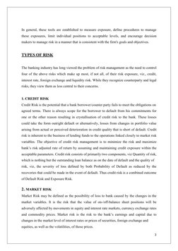 3 
 
 
In general, these tools are established to measure exposure, define procedures to manage 
these exposures, limit indiv
