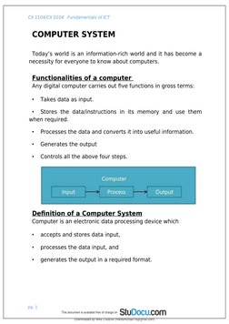Computer System Lecture Notes | PDF | Printer (Computing) | Computer ...