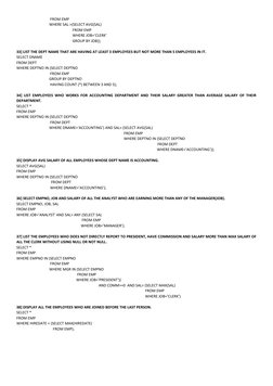 FROM EMP 
                                   WHERE SAL >(SELECT AVG(SAL)