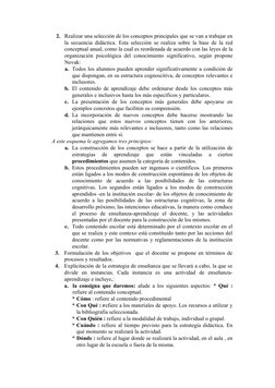 2. Realizar una selección de los conceptos principales que se van a trabajar en
la secuencia didáctica. Esta selección se rea