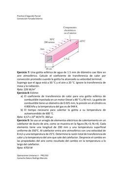 Practica 6 Segundo Parcial 
Convección Forzada Externa 
Operaciones Unitarias II – PRQ 502 
Camacho Dalenz Rodrigo Marcelo