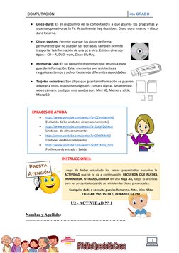 Hardware y Software para Niños de 4to Grado | PDF | Periférico ...
