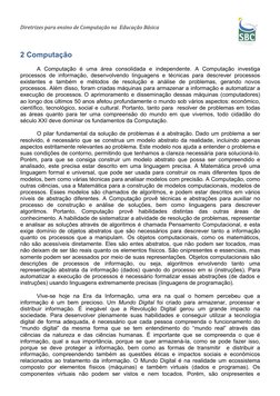 Diretrizes para ensino de Computação na  Educação Básica             
 
                                 
 
2 Computação
