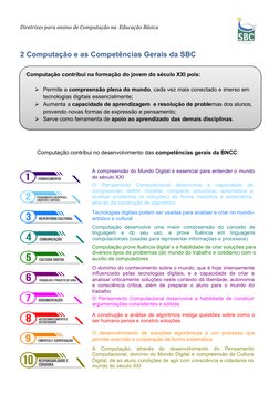Diretrizes para ensino de Computação na  Educação Básica             
 
                                 
 
2 Computação e