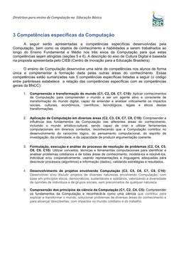 Diretrizes para ensino de Computação na  Educação Básica             
 
                                 
 
3 Competências