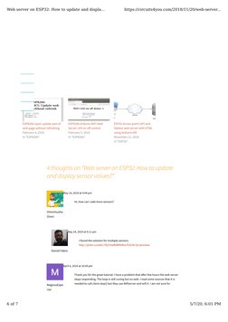 4 thoughts on “Web server on ESP32: How to update
and display sensor values?”
Related
ESP8266 (ajax) update part of
web page