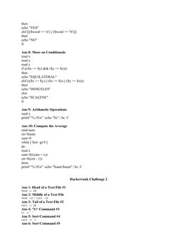 Hackerrank Shell Scripting Challenges | PDF | Teaching Mathematics ...