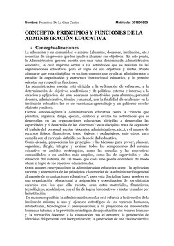 Principios y funciones de la administración educativa | PDF ...