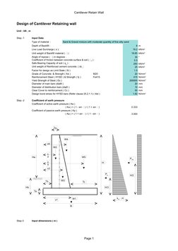 Cantilever Retaining Wall Design Guide | PDF | Concrete | Civil Engineering