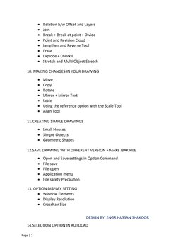 
Relation b/w Offset and Layers

Join

Break + Break at point + Divide

Point and Revision Cloud

Lengthen and Reverse T