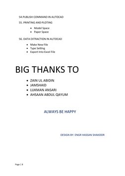 54.PUBLISH COMMAND IN AUTOCAD
55. PRINTING AND PLOTING

Model Space

Paper Space
56. DATA EXTRACTION IN AUTOCAD

Make New