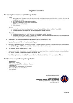 DPWH Contractor Profile Application Guide | PDF | Password | Certified ...