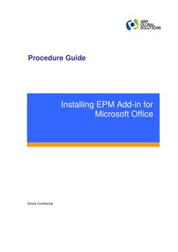 EPM Add-in Installation Guide for Excel | PDF