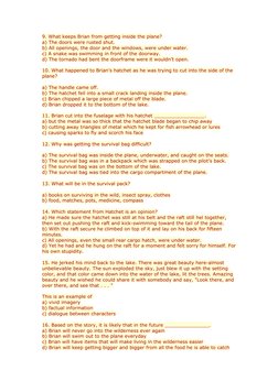Hatchet Chapters 17-18 Summary | PDF
