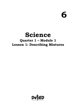 Grade 6 Science Module 1 Lesson 1 and 2 Final | PDF | Solution | Mixture