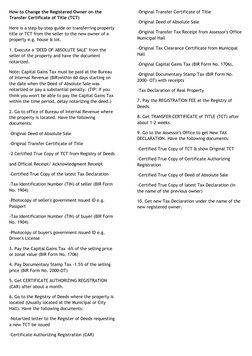 Tct Lot Example Transfer Certificate of Title Guide | PDF | Title (Property) | Deed