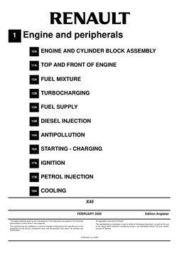 © Renault s.a.s 2008
"The repair methods given by the manufacturer in this document are based on the technical
specifications