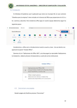10 
 
 
 
UNIVERSIDAD ESTATAL AMAZÓNICA – DIRECCIÓN DE PLANIFICACIÓN Y EVALUACIÓN 
 
 
4.2 Instalación 
 
     En Windows 10