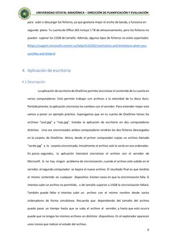9 
 
 
 
UNIVERSIDAD ESTATAL AMAZÓNICA – DIRECCIÓN DE PLANIFICACIÓN Y EVALUACIÓN 
 
 
para subir o descargar los ficheros, ya
