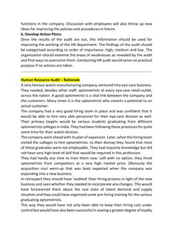 functions in the company. Discussion with employees will also throw up new 
ideas for improving the policies and procedures i