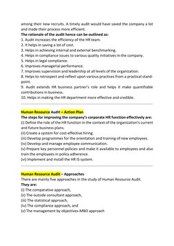 among their new recruits. A timely audit would have saved the company a lot 
and made their process more efficient. 
The rati