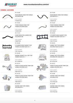 Honda Accord OEM Parts Catalog | PDF | Propulsion | Vehicle Technology