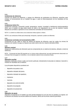 NCh3274/1:2012 
NORMA CHILENA 
 
4 
© INN 2012 - Todos los derechos reservados
 
3.13 
condiciones de referencia 
conjunto de