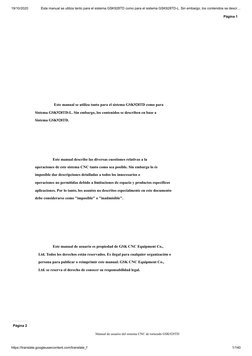 19/10/2020
Este manual se utiliza tanto para el sistema GSK928TD como para el sistema GSK928TD-L. Sin embargo, los contenidos