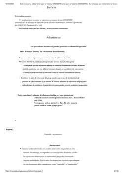 19/10/2020
Este manual se utiliza tanto para el sistema GSK928TD como para el sistema GSK928TD-L. Sin embargo, los contenidos