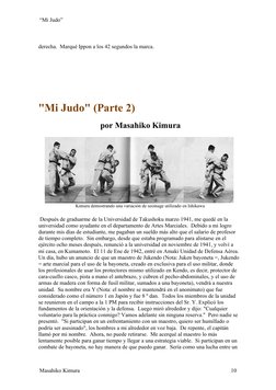 “Mi Judo”
derecha.  Marqué Ippon a los 42 segundos la marca. 
"Mi Judo" (Parte 2) 
 por Masahiko Kimura 
 Kimura demostrando