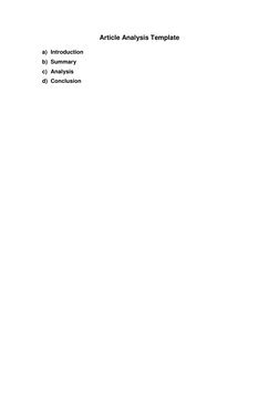 Article Analysis Guide with Example | PDF | Self-Improvement | Science ...