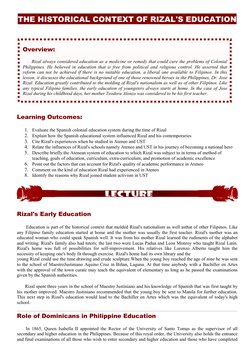 Rizal's Educational Journey and Impact | PDF | Philippines | Teachers